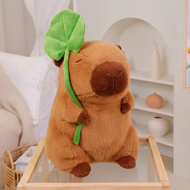 Lotus Leaf Capybara Cuddly Toy