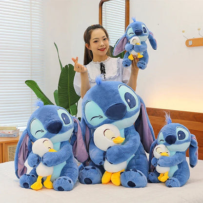 Soft cushion doll with Stitch and duck