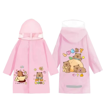 Capybara raincoat with hood 