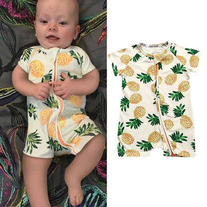 Baby-Strampler, kurzärmelig, Baumwolle, Unisex, bequemer Jumpsuit