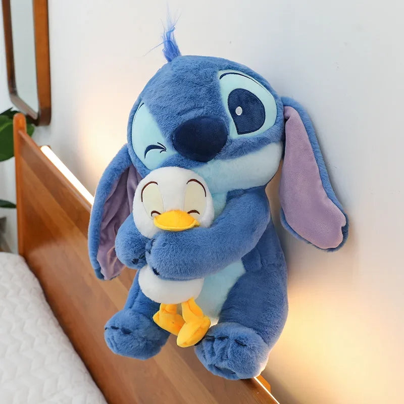 Soft cushion doll with Stitch and duck