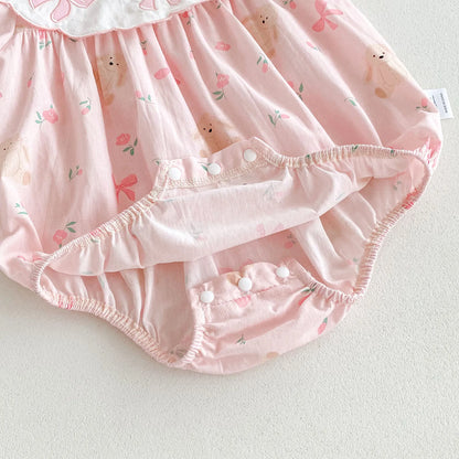 Sommerlicher Baby-Mädchen-Strampler im Prinzessinnen-Stil
