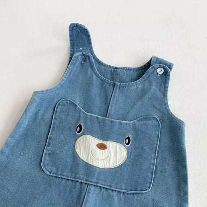 Denim overalls for boys