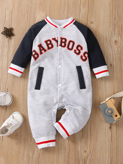 Baby-Jumpsuit mit langen Ärmeln, modisches Outfit