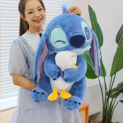 Soft cushion doll with Stitch and duck