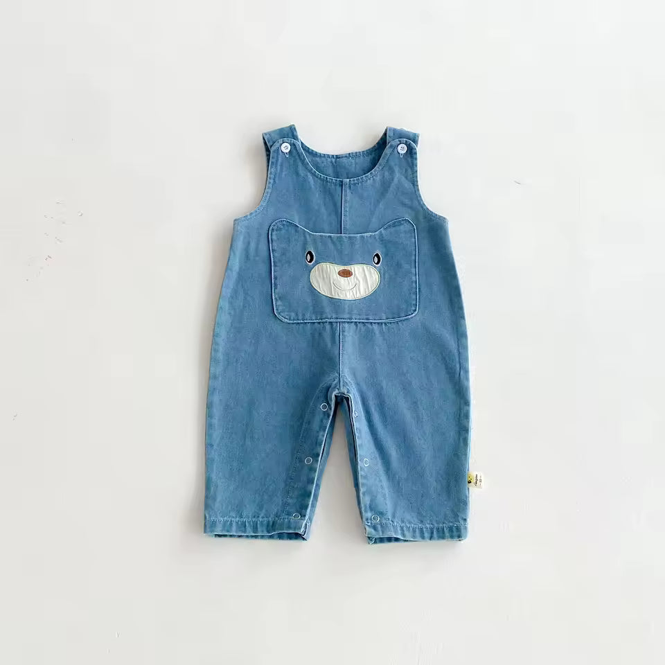 Denim overalls for boys