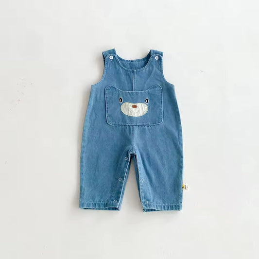 Denim overalls for boys