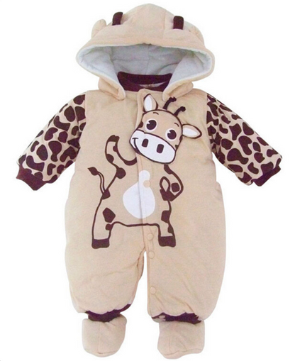 Newborn Baby Jumpsuit with Cartoon Print