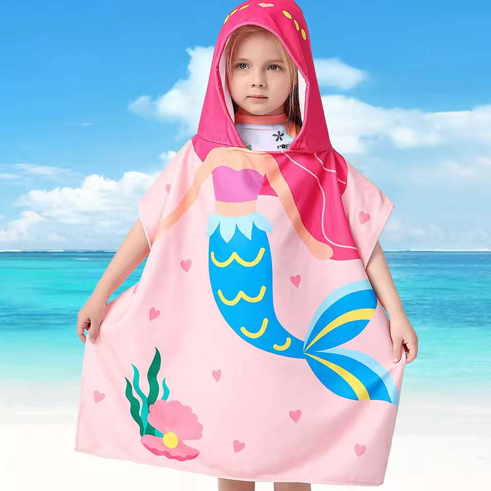 Children's Hooded Towel with Print