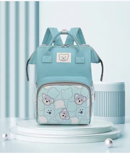 Backpack with bear print