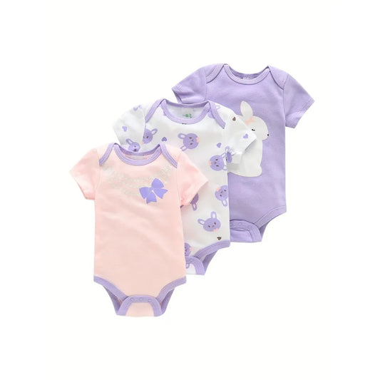 3-teiliges Baby-Strampler-Set, Kurzarm, Sommeroutfit