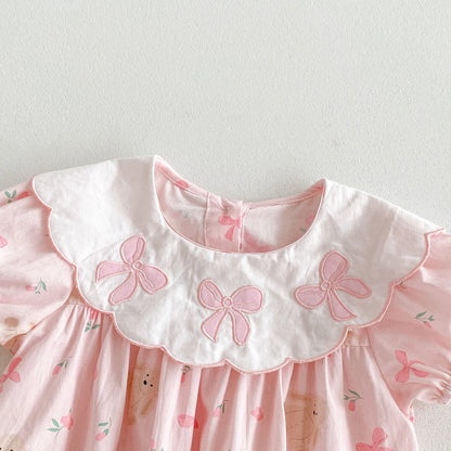 Sommerlicher Baby-Mädchen-Strampler im Prinzessinnen-Stil