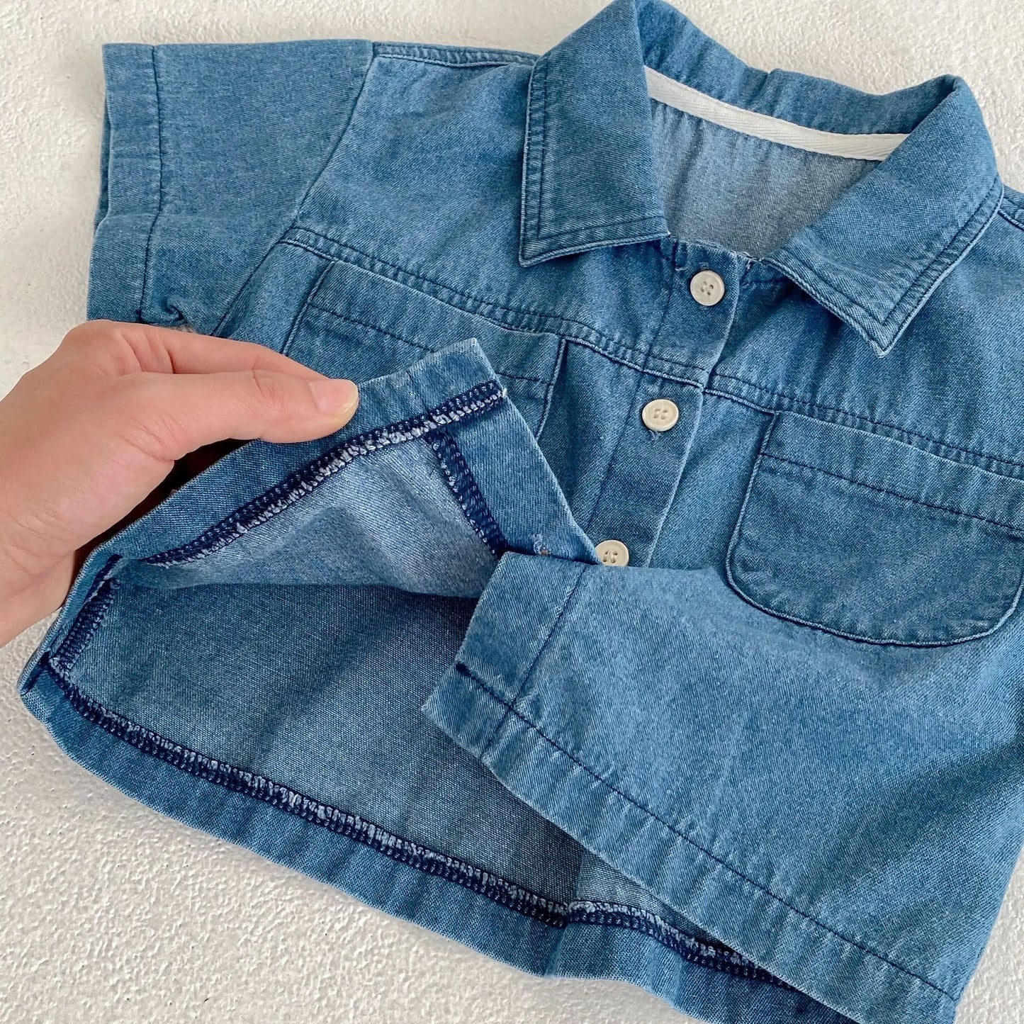 Sommer-Set für Babys, 2-teilig: Hemd mit Tasche und Shorts