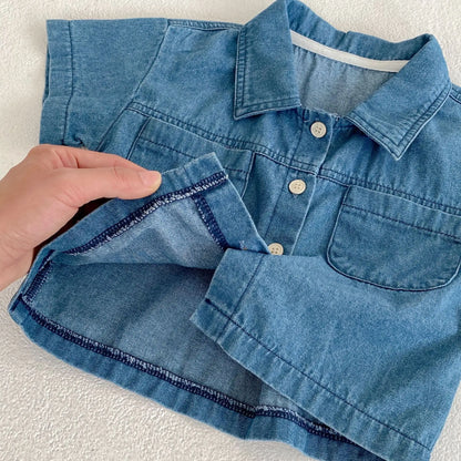 Sommer-Set für Babys, 2-teilig: Hemd mit Tasche und Shorts