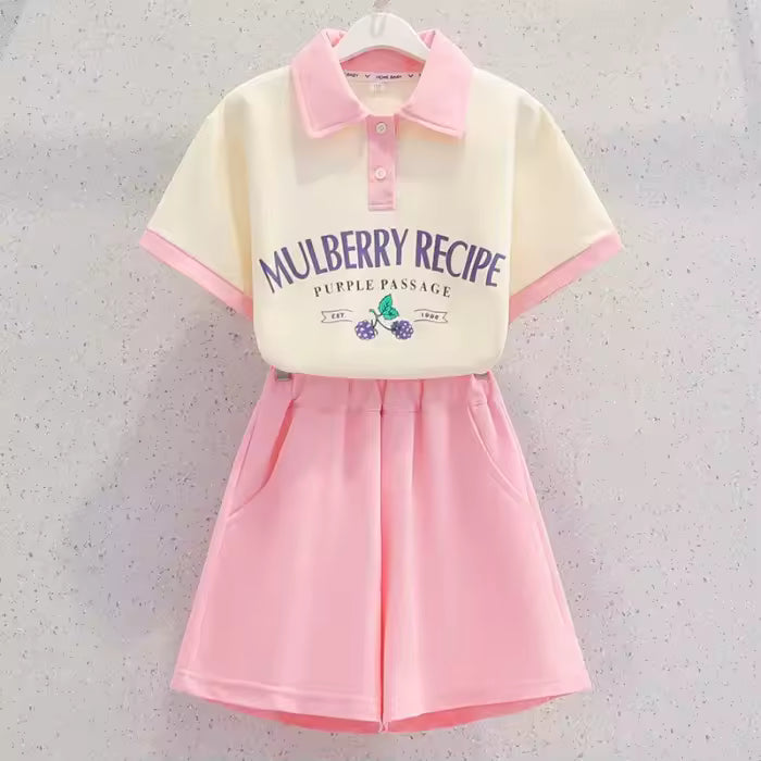 Sommerliches Kurzarm-2-teiliges Set