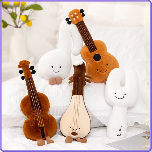 Kuscheltiere mit Musikinstrumenten für Babys