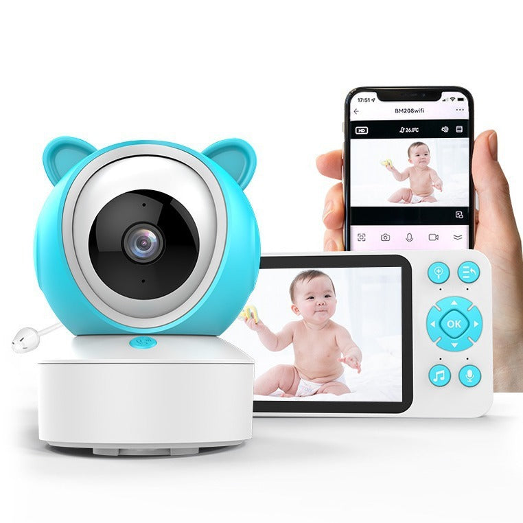 ieGeek 5" 2K/3MP Baby Surveillance Camera, 360° PTZ Baby Monitor with Camera and Dual Screen Preview, Motion Detection