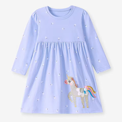 Niedliches Kleid mit Einhorn-Print