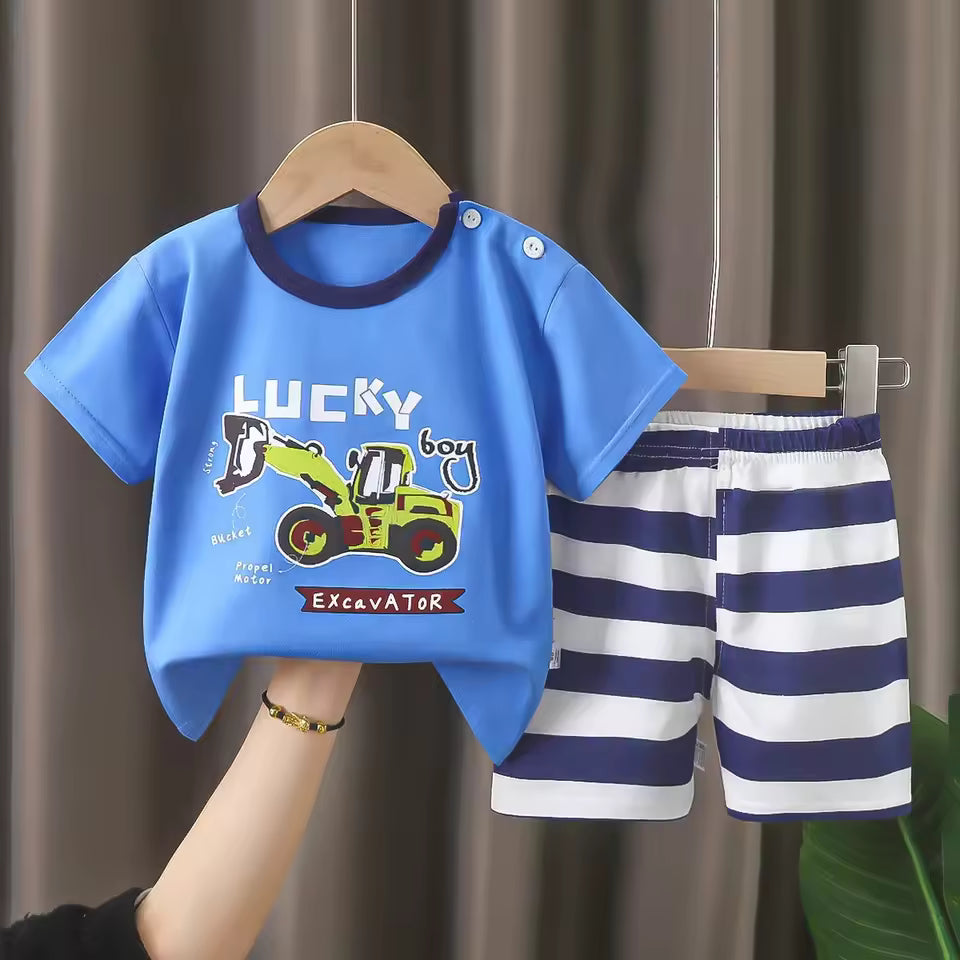 Children's outfit with short sleeves