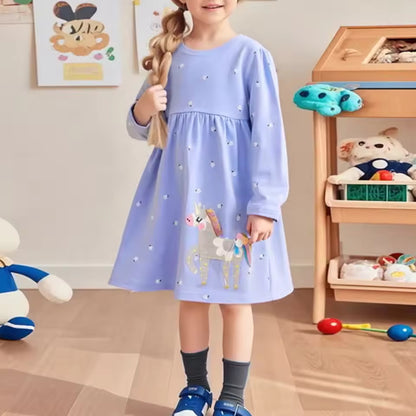 Niedliches Kleid mit Einhorn-Print
