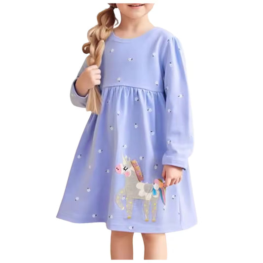 Niedliches Kleid mit Einhorn-Print